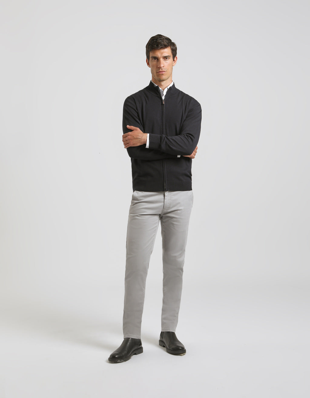 Cardigan con zip