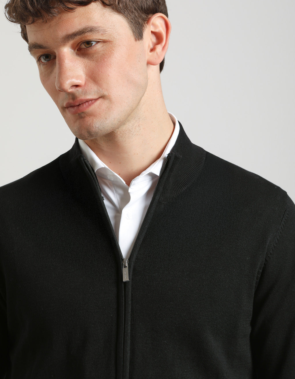 Cardigan con zip