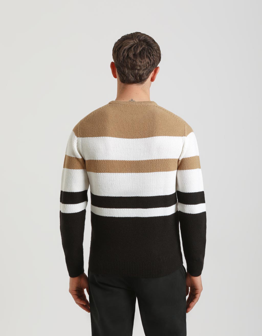 Maglia girocollo colorblock