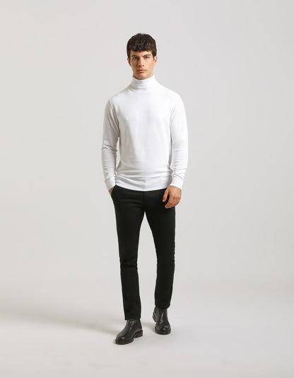 Maglia collo alto in misto viscosa
