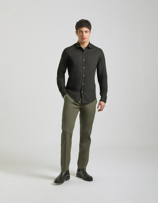 Pantaloni chino microfantasia