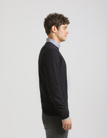 Maglia girocollo strutturata