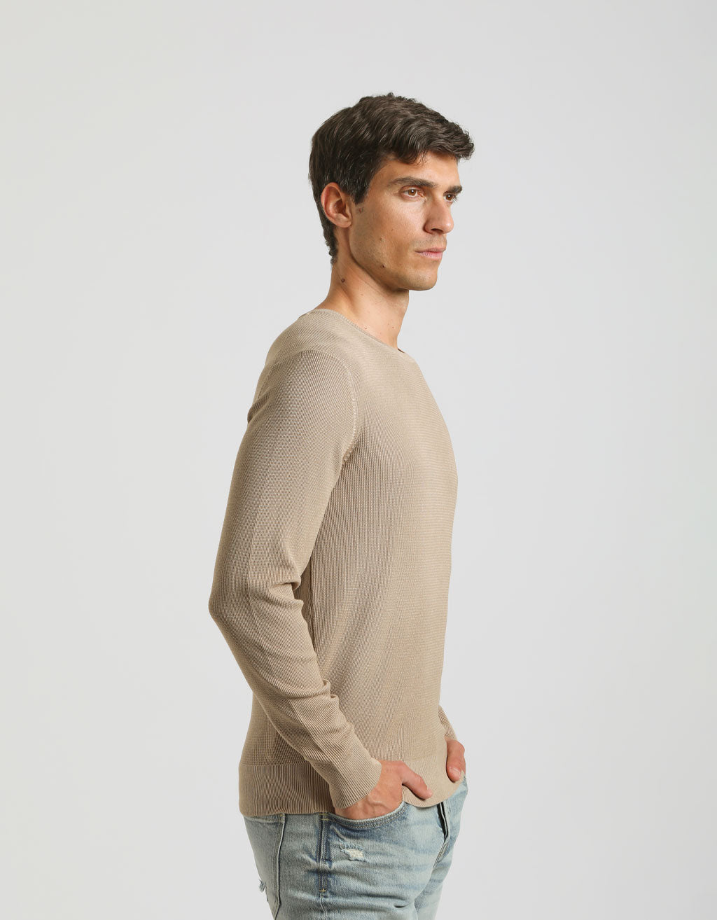 Maglia girocollo strutturata