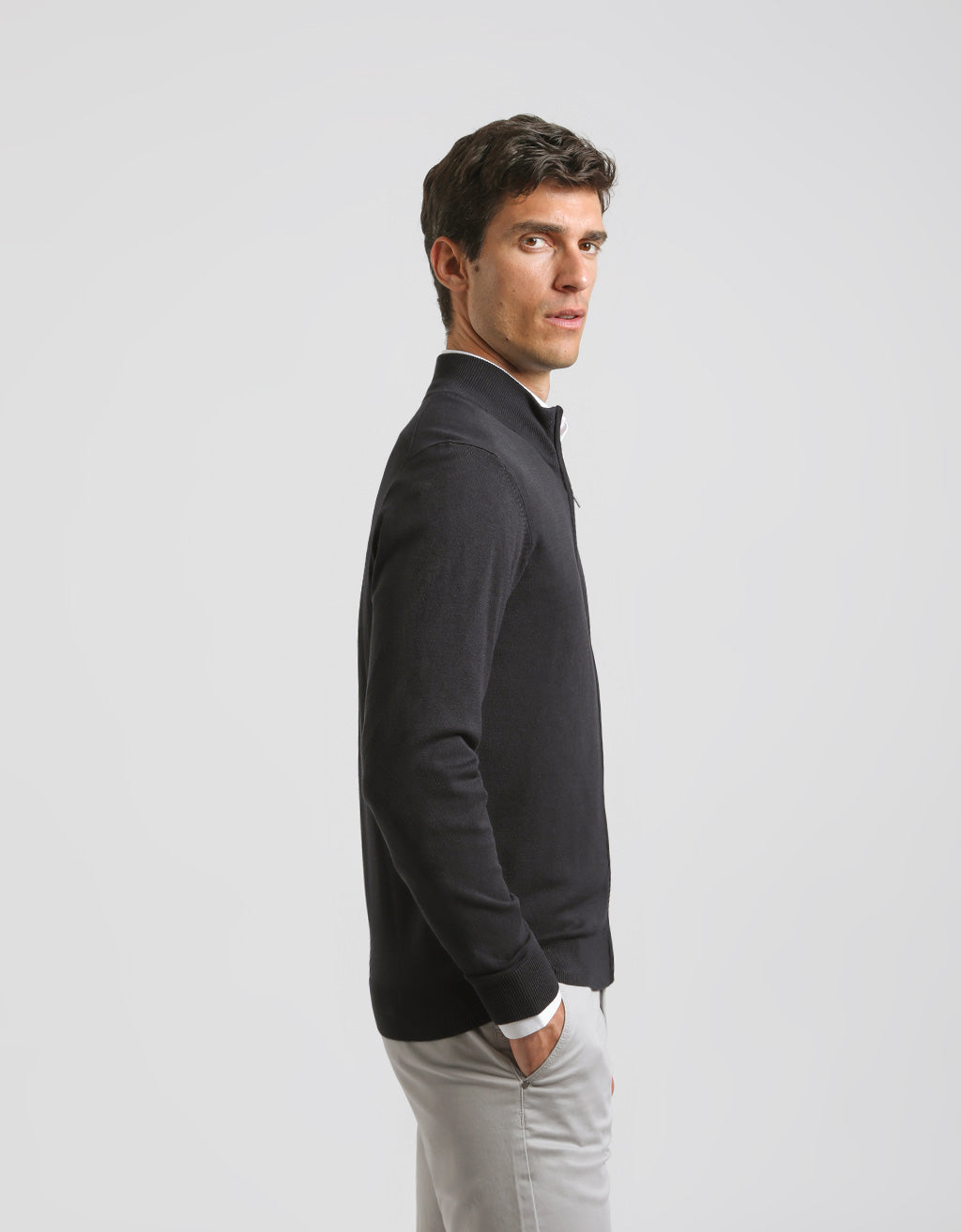 Cardigan con zip