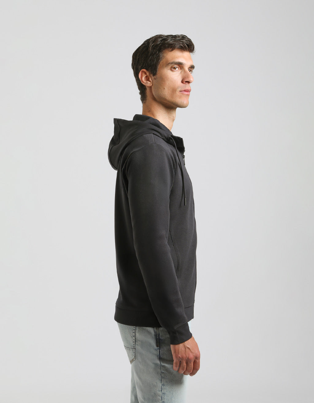Felpa zip con cappuccio