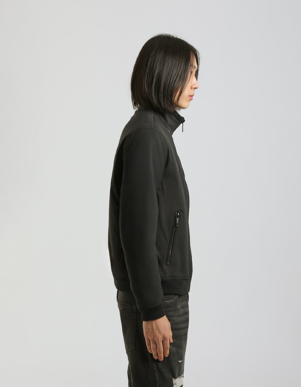 Bomber imbottito con collo lupetto