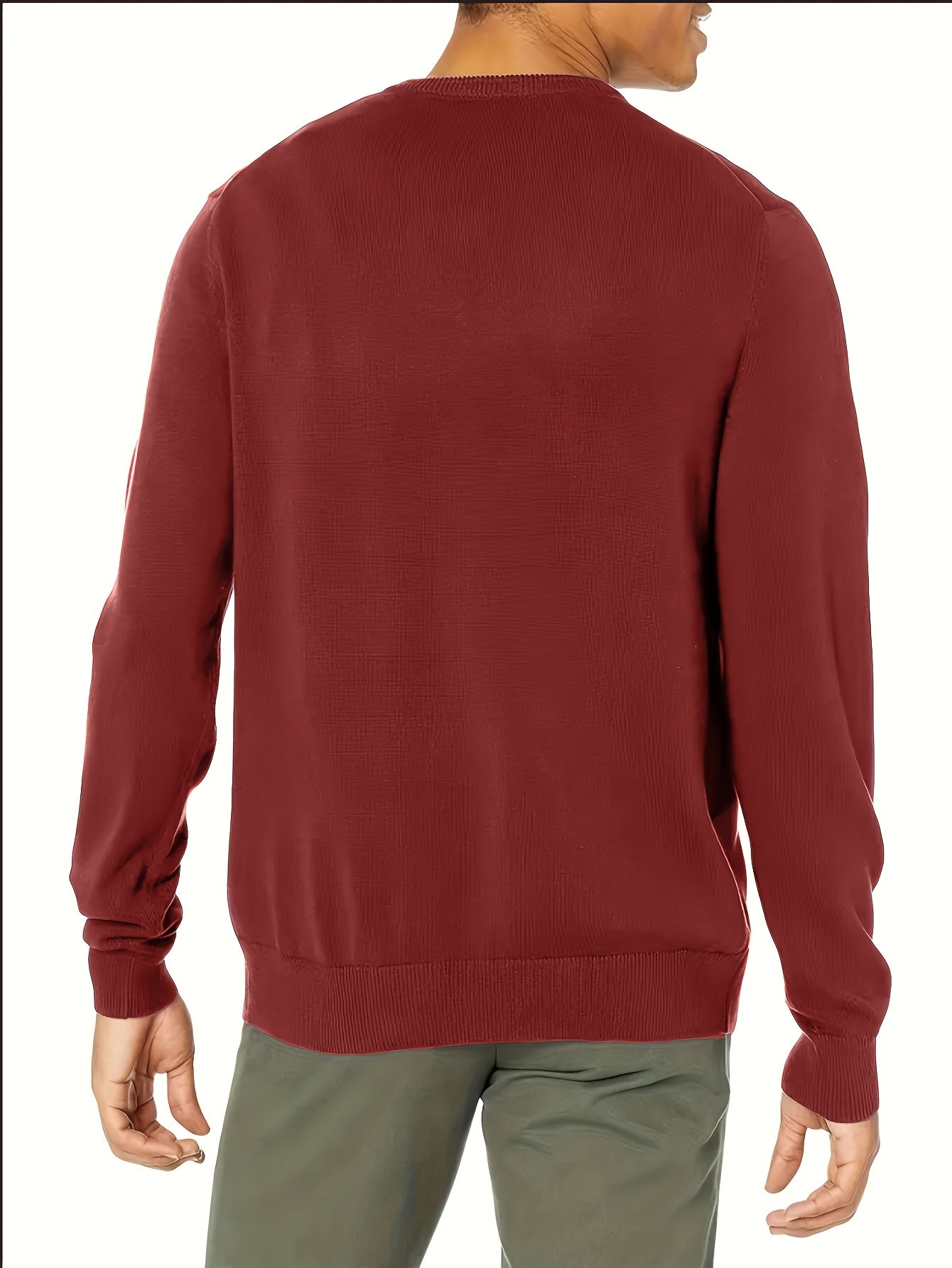 Maglione Girocollo In Maglia Tinta Unita
