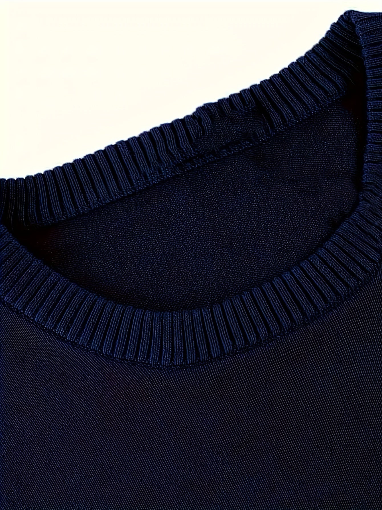 Maglione Girocollo In Maglia Tinta Unita