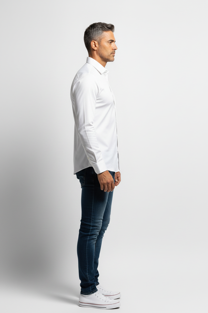 Camicia Versatile a Manica Lunga con Colletto Classico